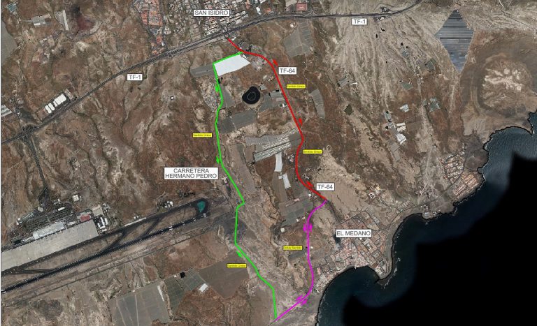 Rehabilitación del firme de la TF-64 de San Isidro a El Médano