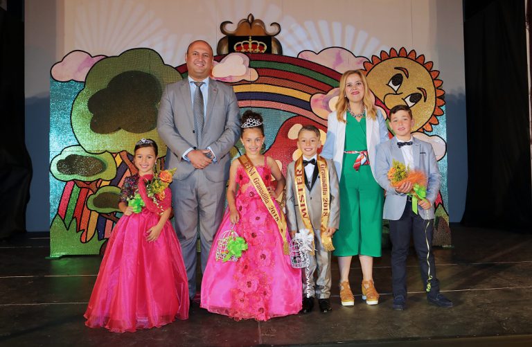 Aimara Baurich y Yausi Tabares, reina y míster infantiles de las Fiestas Mayores de la Villa Histórica de Granadilla de Abona