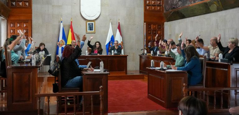 El pleno condena de forma unánime el incendio en la sede del Sindicato de Inquilinas de Tenerife