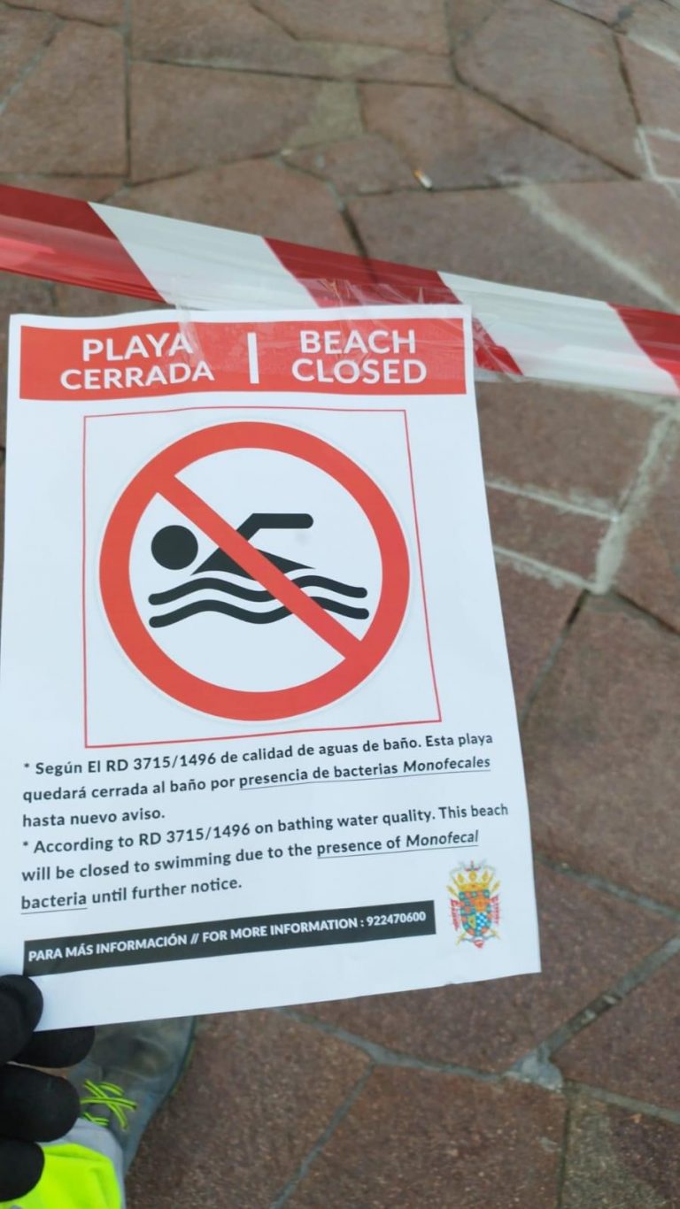 Comunicado sobre precinto falso de la playa de El Médano