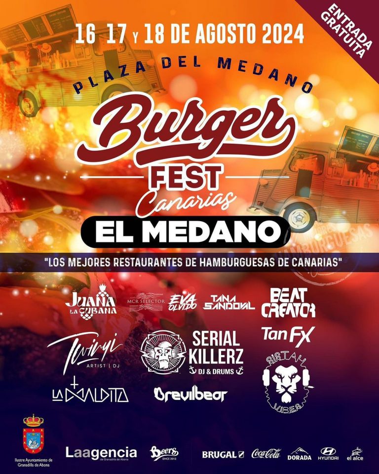 El Burger Fest Canarias vuelve a El Médano los días 16, 17 y 18 de agosto con buena música y la mejor gastronomía