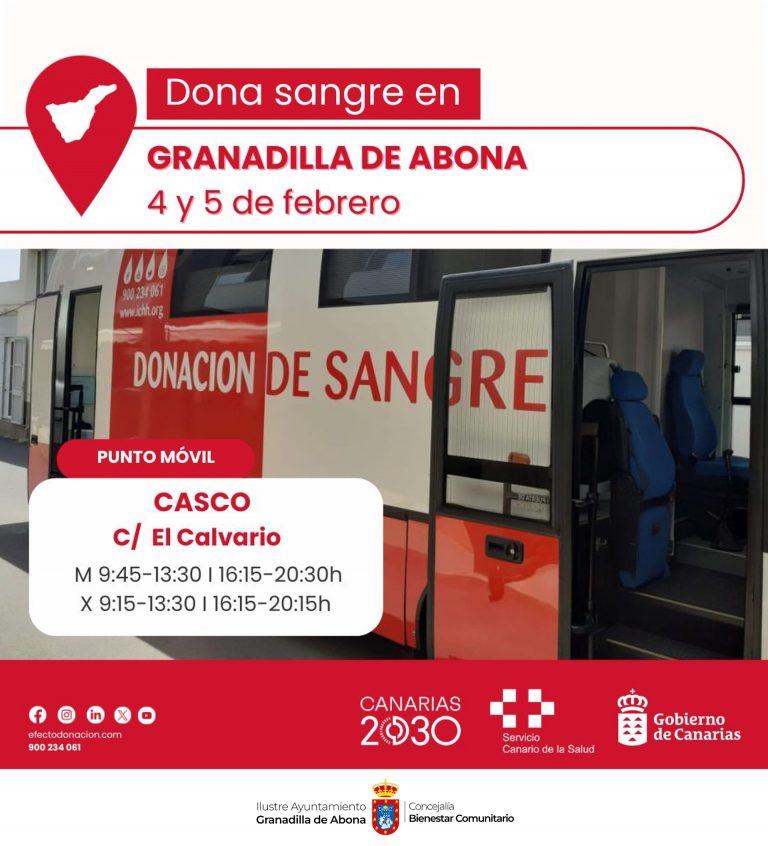 Dona sangre en Granadilla, donar sangre es donar vida