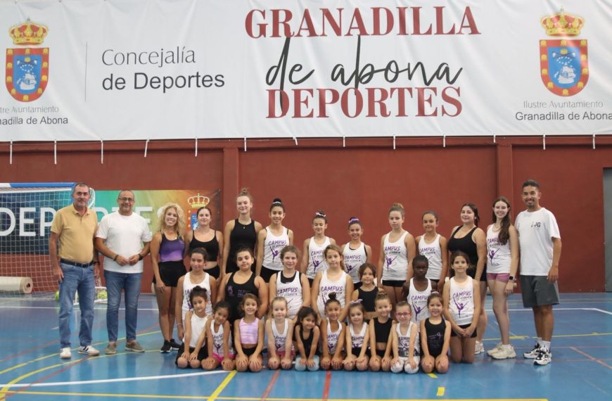 El Campus de Gimnasia Rítmica de Granadilla de Abona reúne este verano a 90 participantes en el pabellón Los Hinojeros
