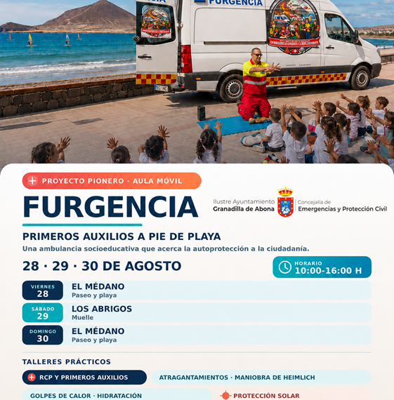 Granadilla de Abona pone en marcha ‘Furgencia’, un proyecto pionero que lleva la autoprotección directamente a la ciudadanía