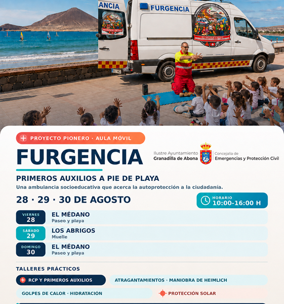 Granadilla de Abona pone en marcha ‘Furgencia’, un proyecto pionero que lleva la autoprotección directamente a la ciudadanía