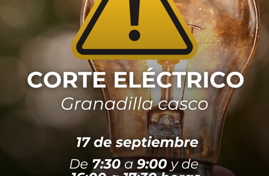Aviso de corte eléctrico en Granadilla casco